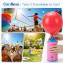 Denkee Balloon Pump Electric, Rechargeable Cordless Balloon Air Pump Portable for Long, Round and Foil Balloons, Electric Balloon Inflator Blower Machine for Decorations, Outdoor, Sports, Party