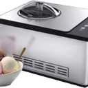 Whynter Ice Cream Maker Machine & Yogurt Automatic 2 Qt. with Built-In Compressor, LCD Digital Display & Timer, No Pre-Freezing, ICM-220SSY, Stainless Steel