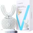 V-WHITE Ultrasonic U-Shaped Toothbrush for Teeth Whitening, Electric Toothbrush For Adults - 360 Mouth Cleansing, Hands Free Gums Protection - Wireless Charging & LED Light -Waterproof IPX7 Certified (1 Count (Pack of 1))