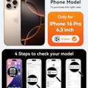 CANSHN 360° Spin Magnetic Stand for iPhone 16 Pro Case with Camera Control [Full Camera Protection] [Compatible with Magsafe] Translucent Matte Shockproof Protective Phone Cover 6.3" - Black