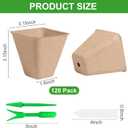Square Peat Nursery Pots 150 Pcs 3in Biodegradable and Label, Used for Outdoor Gardens in Plant Nurseries