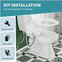 PIKETS Bidet Attachment for Toilet, Dual Nozzle (Frontal and Rear Wash) Non-Electric Fresh Water Toilet Seat Attachment with Nozzle Self Cleaning, Adjustable Water Pressure(Chrome Silver)
