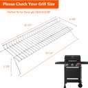 Hisencn Warming Rack Part for Dyna Glo DGH353CRP DGF350CSP Replacement Parts, Warming Upper Rack for Dyna Glo Grill Replacement Parts 2&3 Burner, Stainless Steel Top Rack