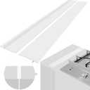 Silicone Stove Counter Gap Cover (2 Pack),Easy Clean Heat Resistant Wide & Long Kitchen Stove Gap Filler,Seals Spills Between Counters, Oven, Stovetops, Washing Machines, Washer, Dryer(21in, White)