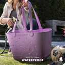 Simple Modern Extra-Large Beach Bag | Waterproof Getaway Rubber Tote with Zipper Pocket for Travel, Pool, Boat, Groceries, Sports | Blue Dune