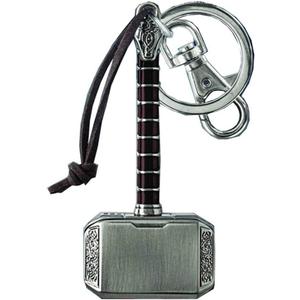 Marvel Comics Avengers Thor's Hammer Pewter Keychain Key Ring With Clip