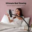 AboveTEK Tablet Stand Holder for Desk & Bed, Aluminum iPad Holder Arm with 360 Rotating Clamp, Adjustable Phone Stand Compatible with 4.7"-13.5" iPad Pro/Air/Mini, iPhone, Galaxy Tab- Black