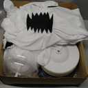 2 Pack Halloween Ghost Decorations Outdoor, Light Up Spooky Ghost with Witch Hat,Halloween Party Scary Ghosts Decor with LED Lights for Porches Yards Gardens Lawn Indoor