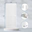 SMARTSTANDARD 34" x 80" White Sliding Barn Door with 6FT Black Hardware