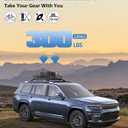 FengYu Roof Rack Cross Bars 300lbs Compatible with 2021-2026 Jeep Grand Cherokee L 3-Row and 2022 2023 2024 2025 2026 Grand Cherokee WL 2-Row,All-Metal Aluminum Roof Rails Crossbars Rooftop Cargo Bars