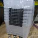 WYT Clear Storage Latch Bins, 6-Pack Storage Organizer Box with Handle and Lids, 5-Litre