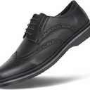 Hawkwell Men's Plus Size Wingtip Brogue Oxfords Dress Shoes US Size 17 (Black)