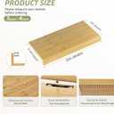 Wire Shelf Covers, Bamboo Wire Rack Covers for Pantry, Closet，Kitchen (4pcs, 32" W x 16" D, Natural)