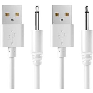Bicmice 2.7Ft USB DC Charging Cable 2.5mm Fast Charger Replacement Cord - 2 Pack