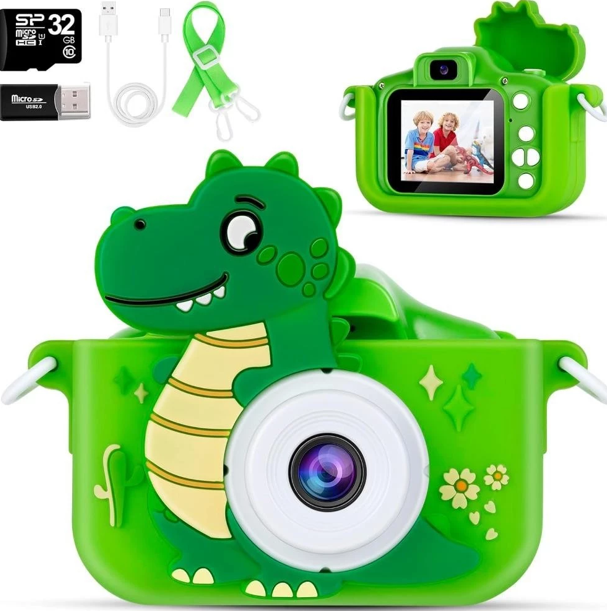 Kids Camera, AWANKOU Child Selfie Cameras for Girls Christmas Birthday Gift, 1080P Toddler Camera Toys with Soft Silicone Case for 3 4 5 6 7 8 9 10 11 12Year Old