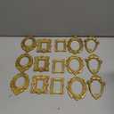 15PCS Vintage Resin Picture Frame - Mini Photo Frame Tiny Antique Frames Small Picture Frame Oval Rectangle Wall Hanging for DIY Jewelry Display Photography Mobile Phone Photo Party Hotel Decor