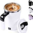 Self Stirring Coffee Mug, 2026 New Automatic Magnetic Stirring Coffee Mug with Temperature Display,Detachable Base Self-Stirring Mug, Smart Mixing Cup for Coffee, Chocolate, Milk,Tea(White)