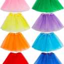 8 Pack Tutu for Toddler Girls, 3 Layer Toddler Tutu Skirt, Multicolor Girls Tutu Skirt for 2-5 Years Old Kids Dress Up, Birthday Party