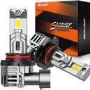 SEALIGHT 9012/HIR2 Bulbs, 30000LM 6500K Fog Bulbs 1:1 Mini Size with Cooling Fan, 9012 for Powersports ATV/UTV, 3 Mins Plug-N-Play, Pack of 2