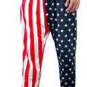 bopika Men's American Flag Pants Men's Sport Sweatpants Baggy Pant Joggers Long Pants with Pockets (Red, M)