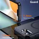 2 x Temdan Designed for iPhone 16E Case Magnetic,[Compatible with Magsafe][Military Grade Drop Protection] Dropproof Heavy Duty Tough Rugged Shockproof Phone Case for iPhone 16E (6.1")-Black