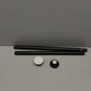 TEECK Shower Curtain Rod, 32-43 inch Adjustable Spring Tension Curtain Rod, Never Rust Anti-Slip Shower Curtain Rod for Bathroom, No Drilling, Never Collapse, Easy to Use, Black