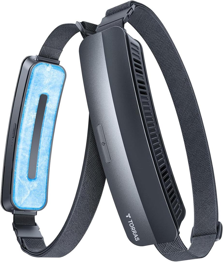TORRAS 2025 Top AI Portable Waist Fan COOLiFY Zone 3, Ultra-Light Wearable Belt Fan, 26ft/s Strongest Cold Wind for Full Body Cooling fanNo.1 Cooling Area & Cool TechRechargeable for Outdoor/Jobsite (Black)