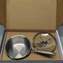 2.5 Quart Stainless Steel Saucepan with Steamer Basket, Tri-ply Full Body, Multipurpose Sauce Pot with Two-Size Drainage Holes Lid, Perfect For Boiling Gravies, Pasta, Noodles