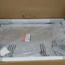 Keonjinn 16" x 24" Black Medicine Cabinets for Bathroom with Mirror Recessed or Surface Wall-Mounted Aluminum Alloy Framed Beveled Mirror, Single Door Metal Bathroom Vanity Mirror with Storage Cabinet