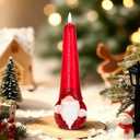 JOIONE Flameless Christmas Gnome Countdown Candles with Remote, 24-Day Automatic Countdown Battery Operated LED Advent Calendar Candle, Christmas Decoration for Home