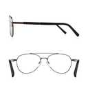 RB.Pilot Classic Aviator Reading Glasses for Men Women Light Blocking Computer Readers Spring Hinge Metal Frame Acetate Legs