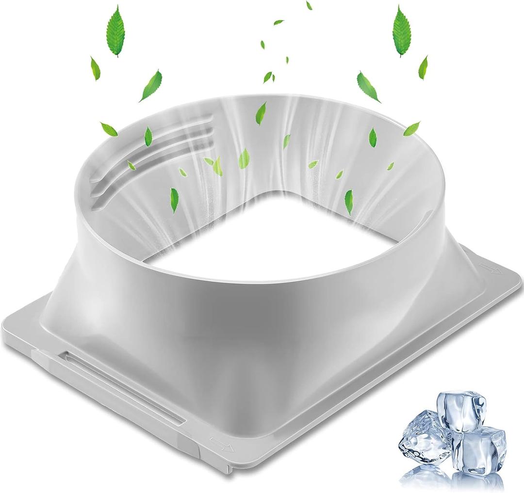 5.9 In Portable Air Conditioner Exhaust Hose Coupler Summer Portable A/C Connector Window Adapter Square Mobile A/C Coupler Connector for Air Conditioning Exhaust Duct, Square to Round (1 Piece)