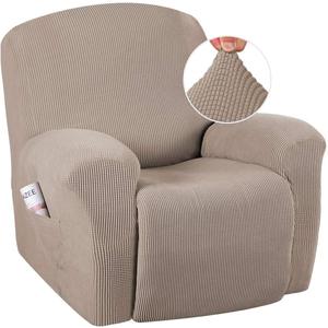 H.VERSAILTEX Super Stretch Recliner Cover Recliner Couch Covers Recliner Chair Cover Form Fitted Non Slip Reclining Slipcovers for Standard Large Recliner, Soft Thick (1 Pack, Sand)