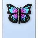 Cute Butterfly Phone Grip Socket 3D Foldable Rotating Phone Holder with Fold-Style Finger Grip for iPhone, Android & Kindle (Lavender)