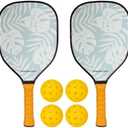 Pickleball Paddles Set of 2, USAPA Approved Pickleball Set with 4 Pickleball Balls, Gifts for Men Women Beginners, Blue