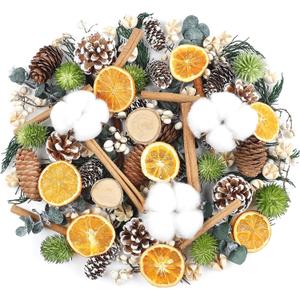 Fangoo Christmas Cinnamon Pine Cones Scented Potpourri Bag Decorating Bowl Filler Dried Plant Vase Filler for Christmas Tree Ornament DIY Crafts Table Wreath Winter Wedding Holiday Party Decor