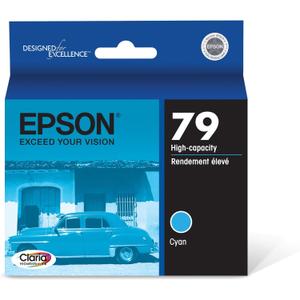 EPSON 79 Claria Hi-Definition Ink Standard Capacity Cyan Cartridge (T079220) Works with Artisan 1430, Stylus Photo 1400