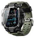 ULTIMAL Rugged Case with Band for Apple Watch 49mm,Compatible with Apple Watch Ultra/Ultra 2, Military Grade Shockproof Bumper Cover for iWatch Tactical Band Men (49mm,Green)