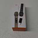 Wireless Microphones for Karaoke: Dual Professional Karaoke Microphone for Singing, Rechargeable Dynamic UHF Mic System with Receiver for Church, Party, Meeting, Speech, PA System, Plug and Play (Gold & Gray)