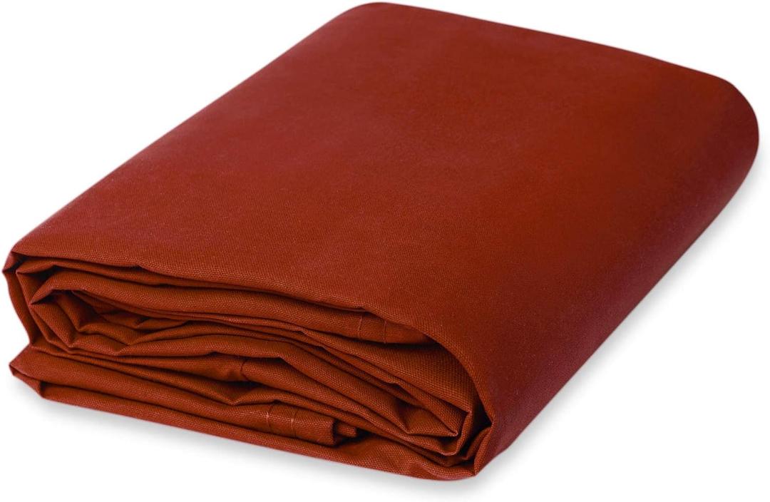 CCS Cotton Canvas Fabric (10oz)  Heavy Duty Duck Cloth for Apparel, Bags, Upholstery, Crafts & Decor  Reusable & Washable Cotton Canvas Bolt (5-Yard, Burnt Scarlet)