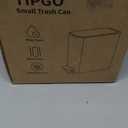 TIPGO Small Bathroom Trash Can with Lid Soft Close, Step Pedal, 5 Liter / 1.3 Gallon Stainless Steel Trash Bin, Slim Garbage Cans for Toilet, Office, Bedroom (White)