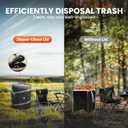Pop-Up Trash Bin with Removable Divider, Heavy Duty Bottom, Collapsible Storage for Camping, Laundry, Storage and Garden, Waterproof and Tear Resistance Material with Air Vent
