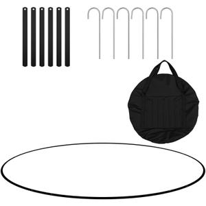 VioraWhite Portable Lacrosse Crease,Regulation Size Portable Lacrosse Goal, Weather Crease with Weights, Stakes and Carry Bag