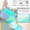 suaskk Womens Athletic Cushioned Anti-Blister Comfort Running Ankle Socks 5 Pairs (L)