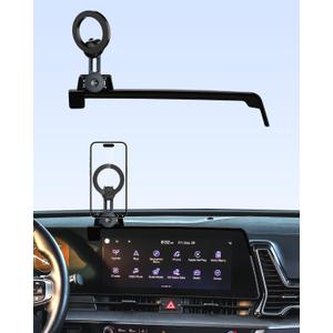 PZK Car Phone Holder for KIA Sportage 2023 2024 2025 EX/SX/SX-Prestige/X-Line Accessories 12.3-Inch Screen Fixed Clip, Compatible with MagSafe Car Phone Mount with 360 Rotatng Extension Rod Cradles