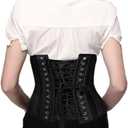 SHAPERX Women's Waist Training Corsets Underbust Heavy Duty 26 Steel Boned Hourglass Silhouette Body Shaper (M)