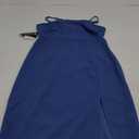 IHOT Women's Sleeveless One Shoulder Bodycon Ruched Slit Wedding Guest Cocktail Midi Dress (Large, Blue)