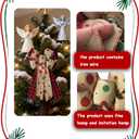 Christmas Tree Topper Bow Luxurious Red and Brown Christmas Bows for Tree Topper, Holiday Wreaths,Gift Decorations Festive Indoor Outdoor Christmas Decor