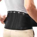 Back Brace for Lower Back Pain Relief, Wide Lumbar Support Belt for Men & Women, 5 Removable Metal Stays, Herniated Disc, Sciatica, Work & Lifting, Breathable Back Support (X-Large 45"-50.9")