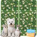 Washable Pee Pads for Dogs, Reusable Puppy Potty Training Pads, Ultra-Absorbent Thick Waterproof Leak-Proof Non-Slip Pads & Mat for Crate, Playpen, Floor, Whelping & Housebreaking , 2 Pack 24"x48"